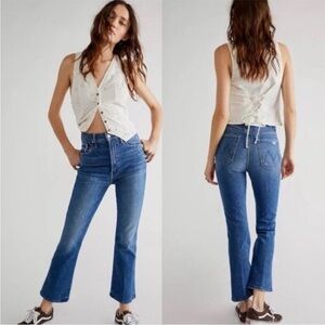 Mother Superior High Waisted Smokin Double Ankle Jeans Broken Record SZ 24